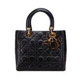 Medium Lambskin Cannage Lady Dior